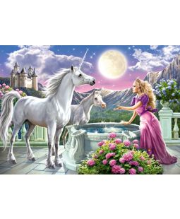 Puzzle Castorland 120 dílků - Princezna s jednorožci
