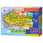 Castorland puzzle 120 dílků - Malovaná mapa ČR