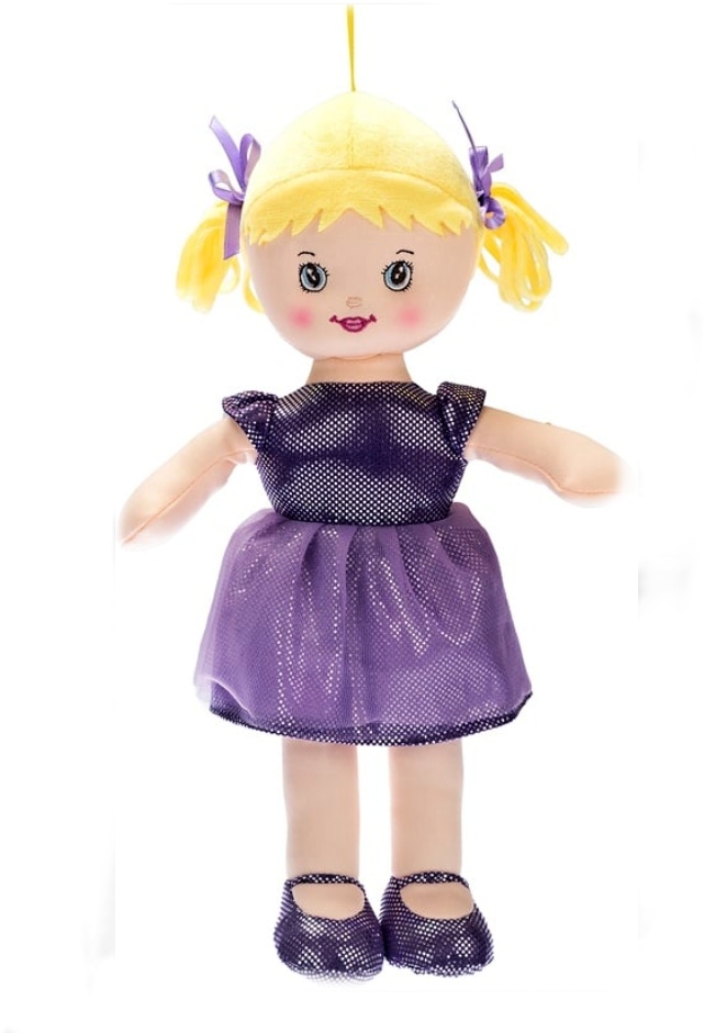 Hadrová panenka Viktorka blondýnka, na baterie česky mluvící, 32cm