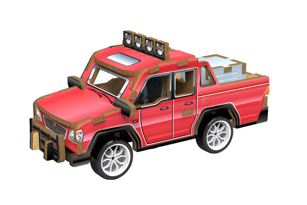Wiky Dřevěné 3D puzzle Pickup 13 cm