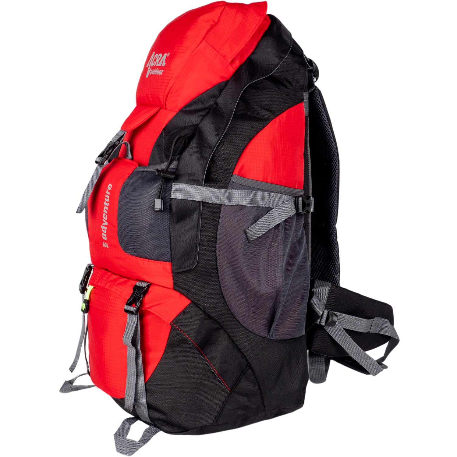 ACRA Batoh BA50-CRV Adventure 50 L na horskou turistiku, červený