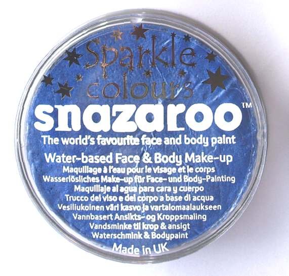 Snazaroo třpytivá barva na obličej 18 ml. - Modrá