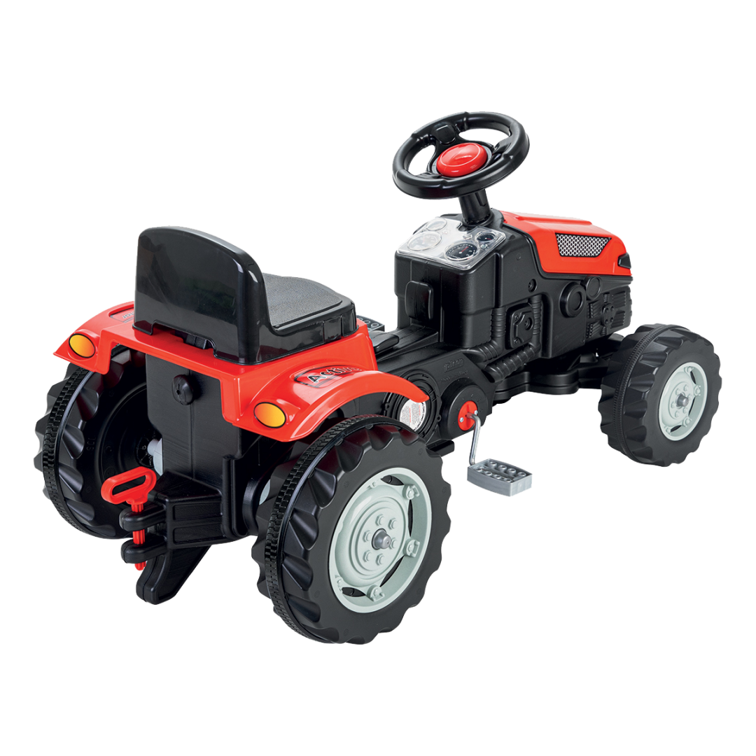 Pilsan Šlapací traktor Farm s volantem červený