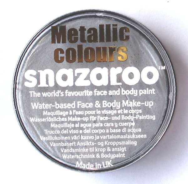 Snazaroo metalická barva na obličej 18 ml. - Stříbrná