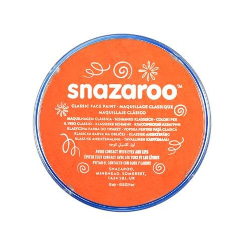 Snazaroo barva na obličej 18 ml. - Oranžová, Orange