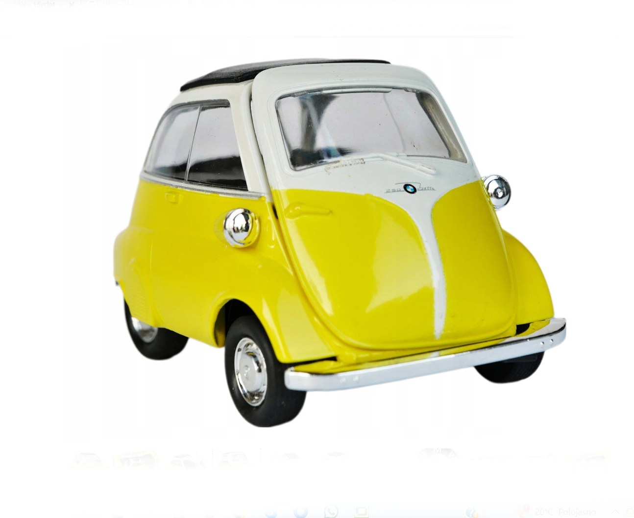 Welly BMW Isetta, žlutá 1:34