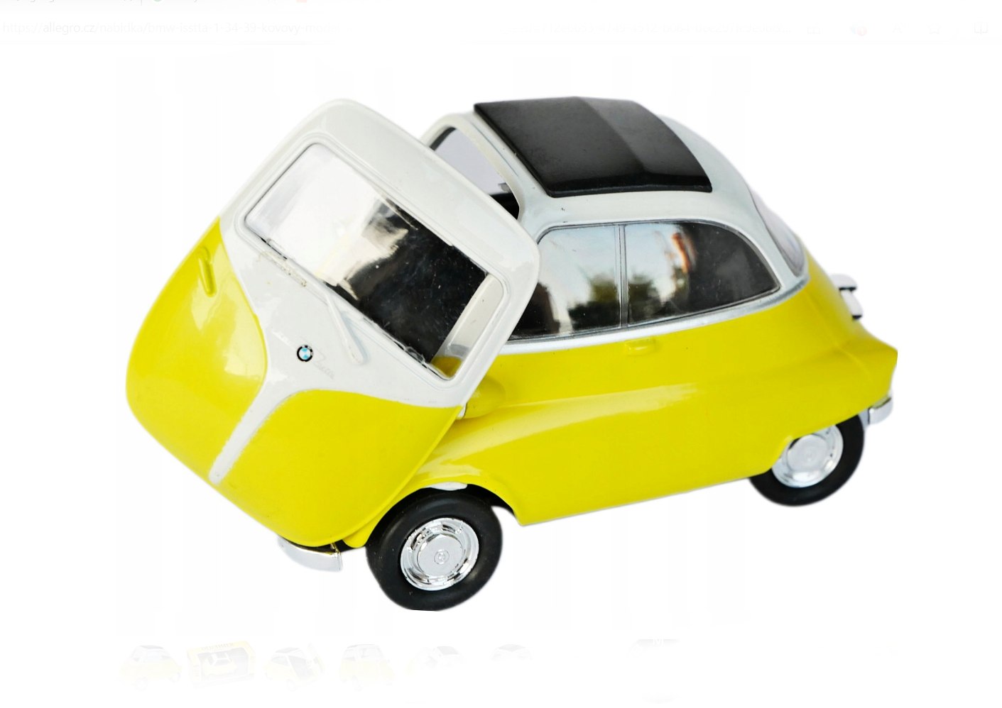 Welly BMW Isetta, žlutá 1:34