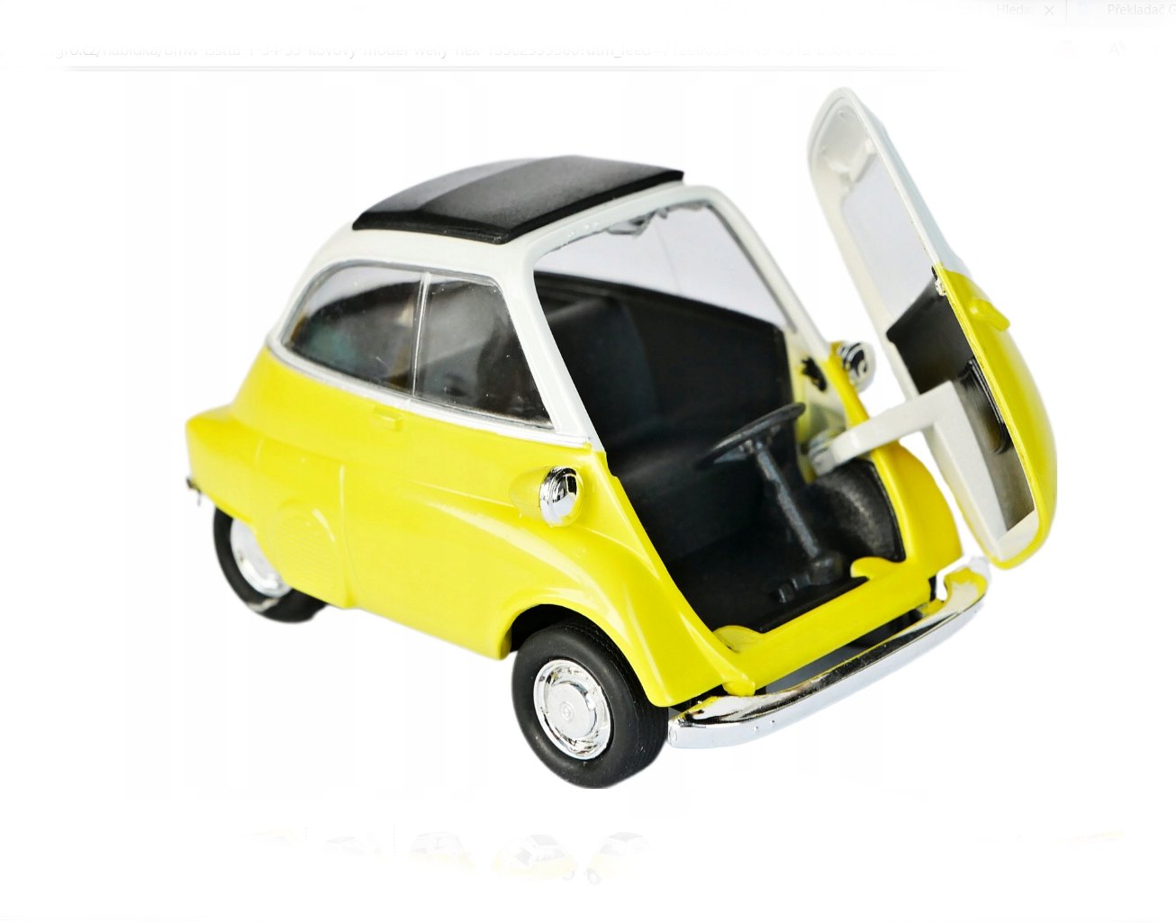 Welly BMW Isetta, žlutá 1:34