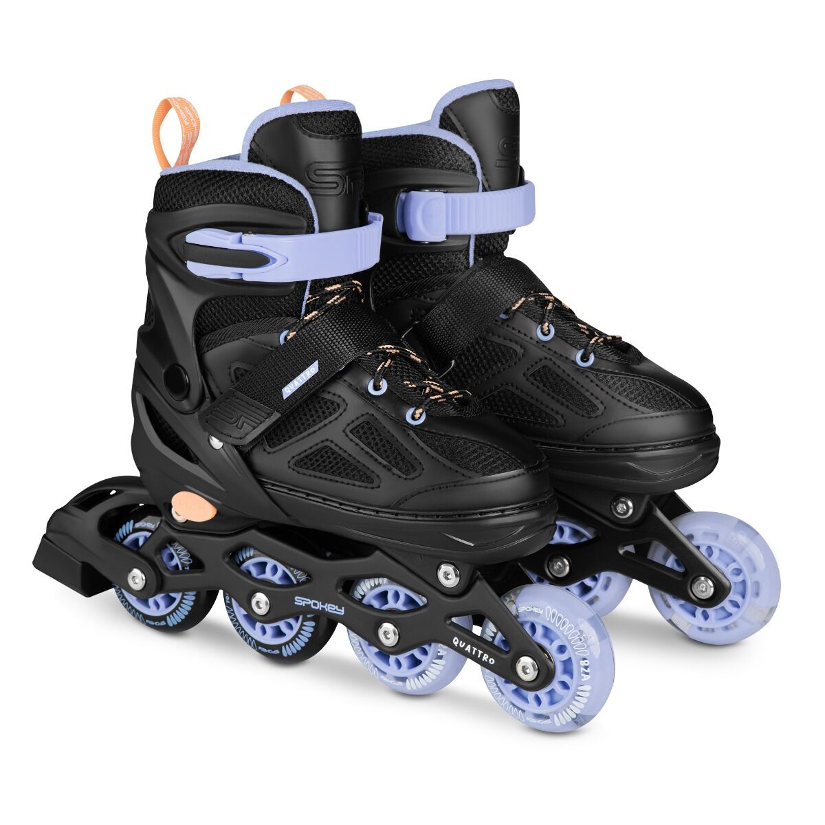 Spokey QUATTRO 4in1 Kolečkové brusle černo-fialové, vel. 30-33