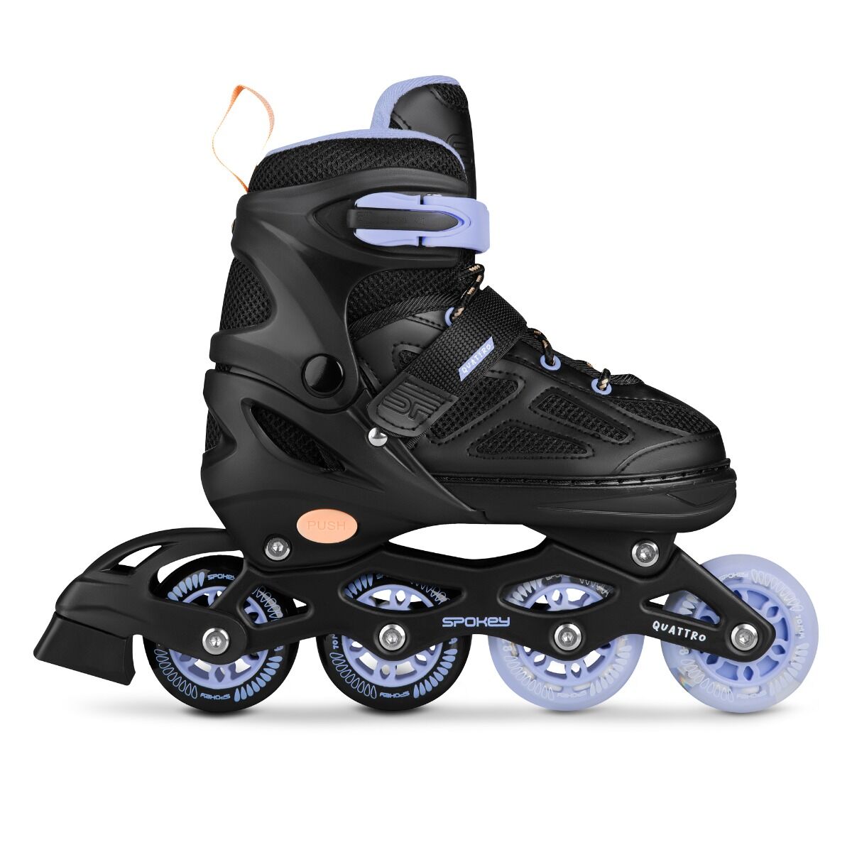 Spokey QUATTRO 4in1 Kolečkové brusle černo-fialové, vel. 30-33