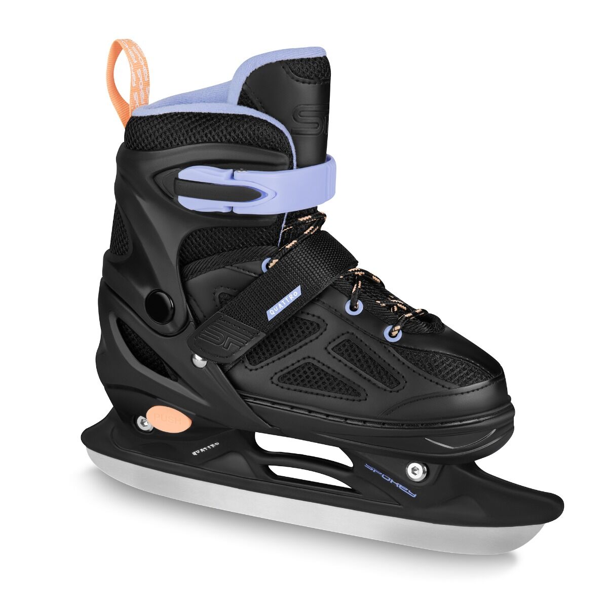 Spokey QUATTRO 4in1 Kolečkové brusle černo-fialové, vel. 30-33