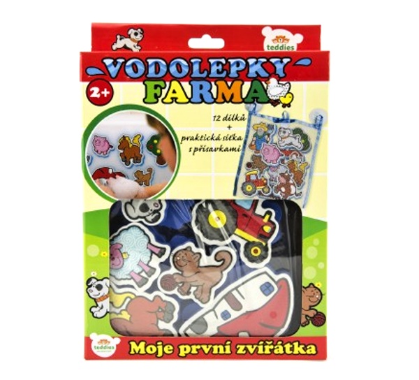 Vodolepky Moje první zvířátka Farma, pěnová sada 12ks