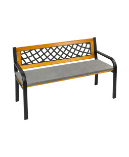 Bellatex Sedák na lavici hladký - Hnědá, šedá - 40x140 cm