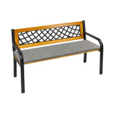 Bellatex Sedák na lavici hladký - Hnědá, šedá - 40x140 cm