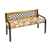 Bellatex Sedák na lavici hladký - Káva zrnková hnědá, červená - 40x140 cm