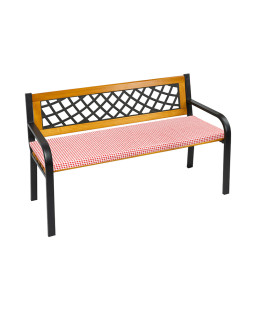 Bellatex Sedák na lavici hladký, Kostička červená - 40x120cm