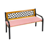 Bellatex Sedák na lavici hladký - Kostička červená - 40x140 cm