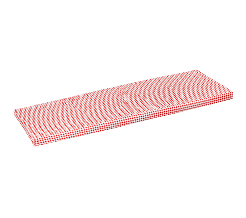 Bellatex Sedák na lavici hladký, Kostička červená - 40x150cm