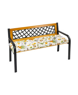 Bellatex Sedák na lavici prošívaný - Levandule fialová, žlutá - 40x140 cm