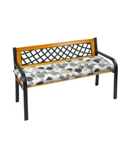 Bellatex Sedák na lavici prošívaný - Koule šedá, bílá - 40x140 cm