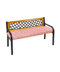 Bellatex Sedák na lavici prošívaný - Kostička červená - 40x120 cm
