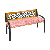Bellatex Sedák na lavici prošívaný - Kostička červená - 40x120 cm
