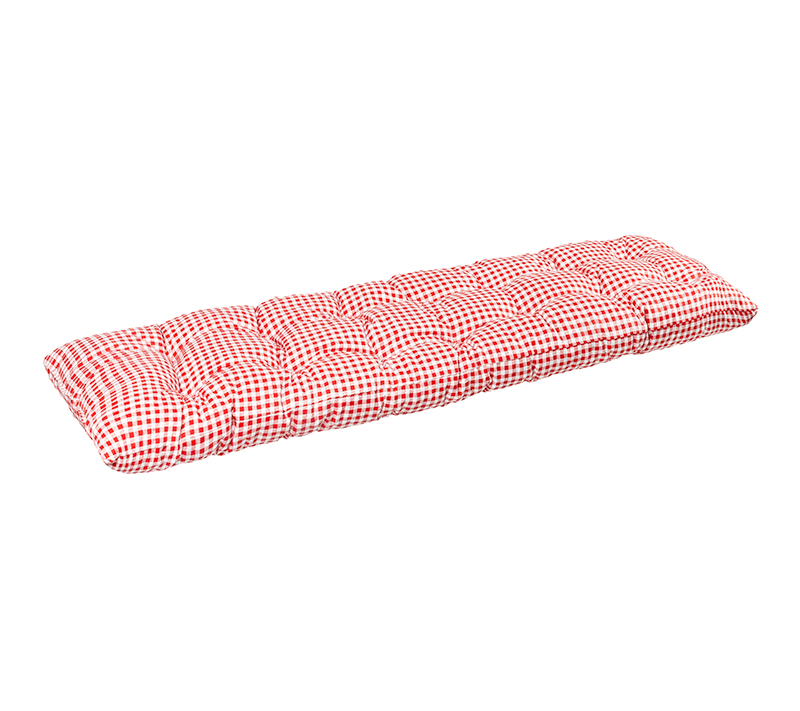 Bellatex Sedák na lavici prošívaný, Kostička červená - 40x140cm