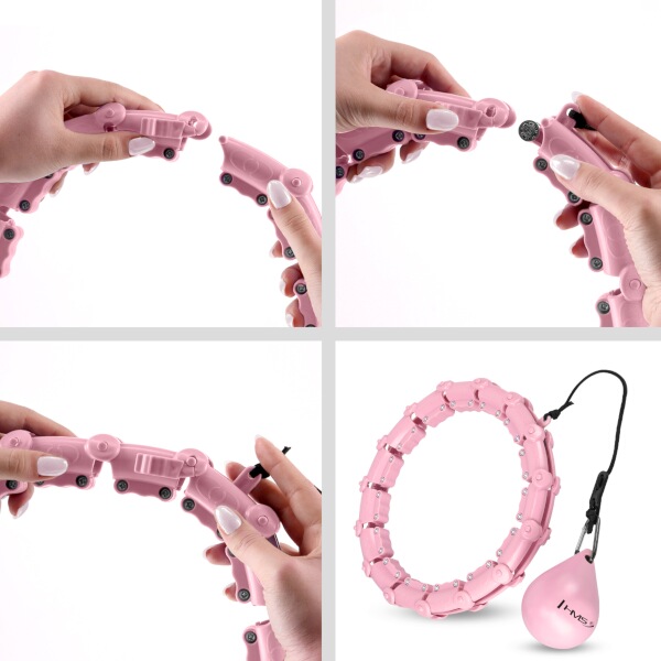 Masážní Hula Hoop HMS HHW11 se závažím a zečtíhlující pás BR163 PLUS SIZE