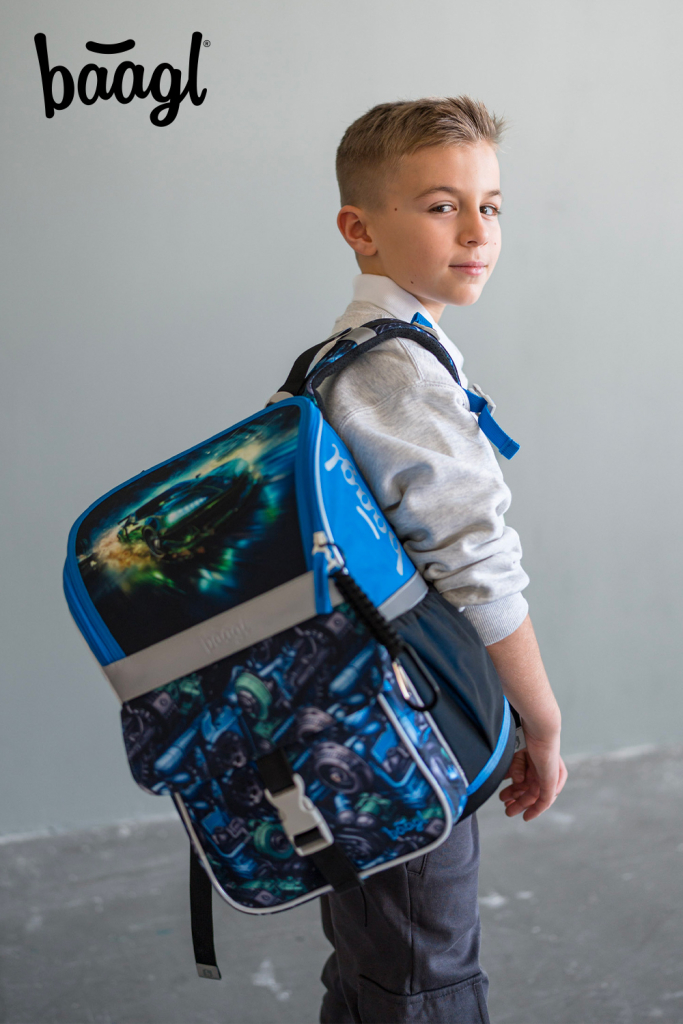 BAAGL 3 SET Zippy Závodní auto: aktovka, penál, sáček