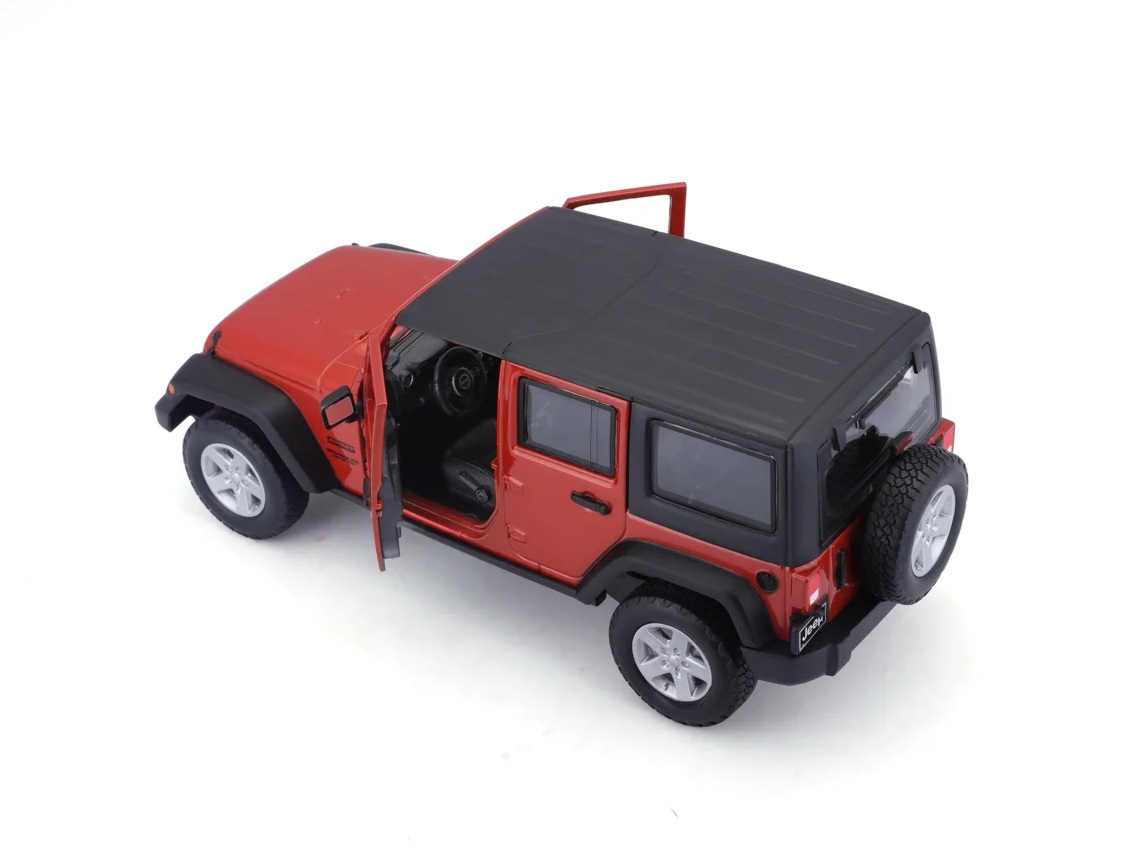 Maisto 2015 Jeep Wrangler Unlimited, metal oranžová, 1:24