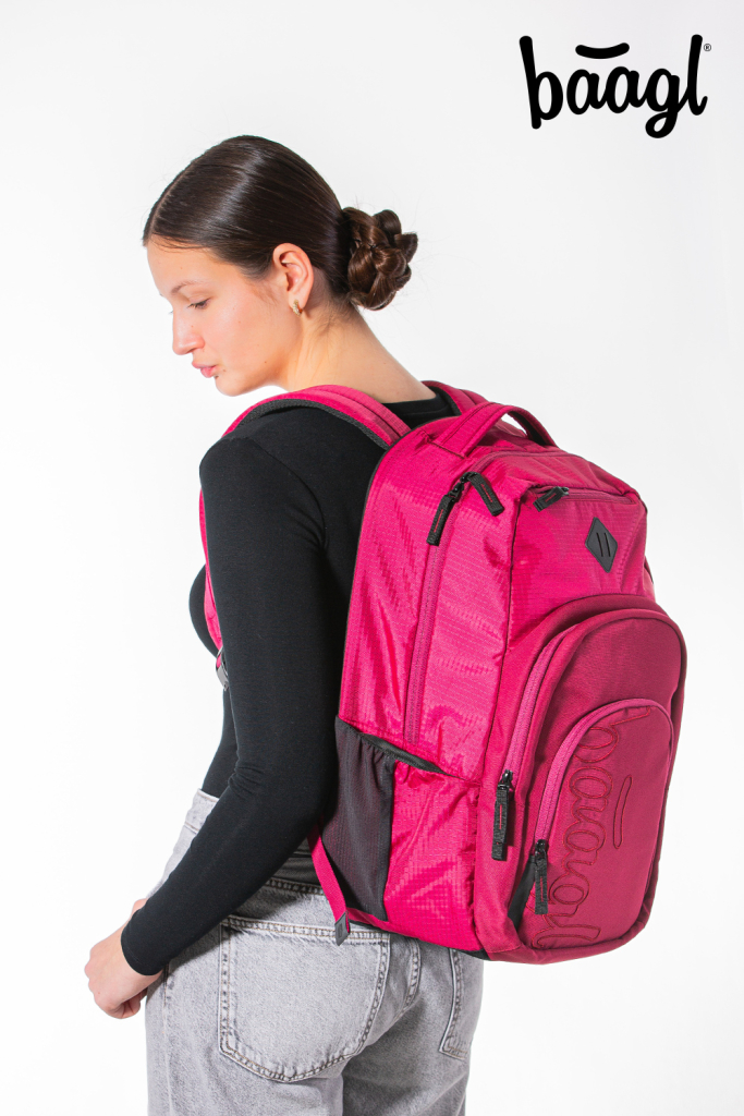 BAAGL 3 SET Coolmate Ruby: batoh, penál, sáček