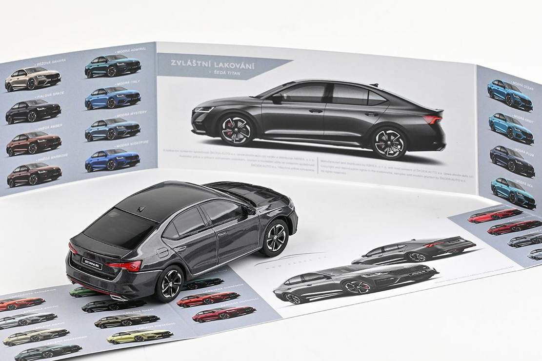 Abrex Škoda Octavia IV RS (2020) Šedá Titan Metalíza 1:43