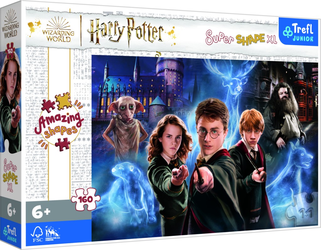 Trefl puzzle 160 XL dílků - Harry Potter, Kouzelný svět