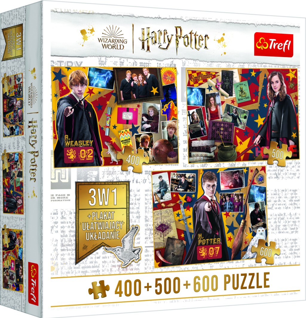 Trefl puzzle set 3v1 - Harryho Potter, Ron a Hermiona