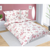 Bellatex Povlečení flanelové - růžová růže - 140x200, 70x90 cm