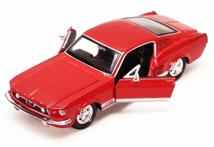 Welly Ford Mustang 1967 GT, Červený 1:24