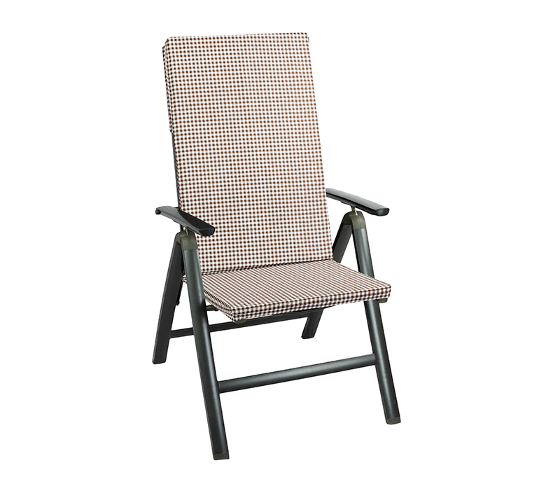 Bellatex Sedák na zahradní židli, Kostička hnědá - 47x115 cm