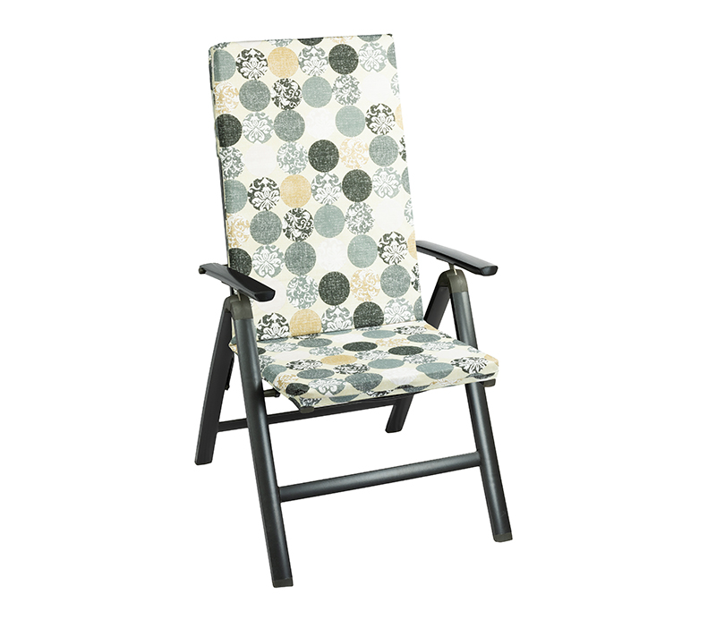 Bellatex Sedák na zahradní židli, Koule šedé - 47x115 cm