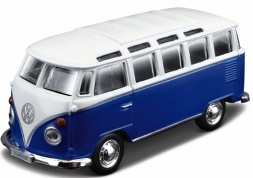 Maisto Volkswagen Van Samba Modrý 1:40