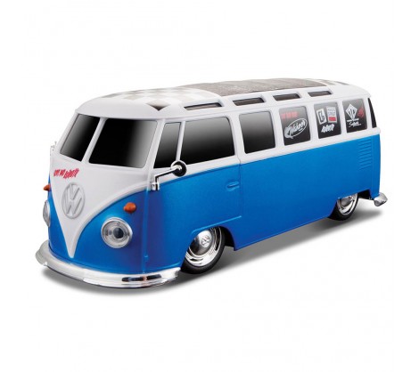 Maisto RC Volkswagen Samba Bus, Radio Control Vehicle, Modrý 1:24