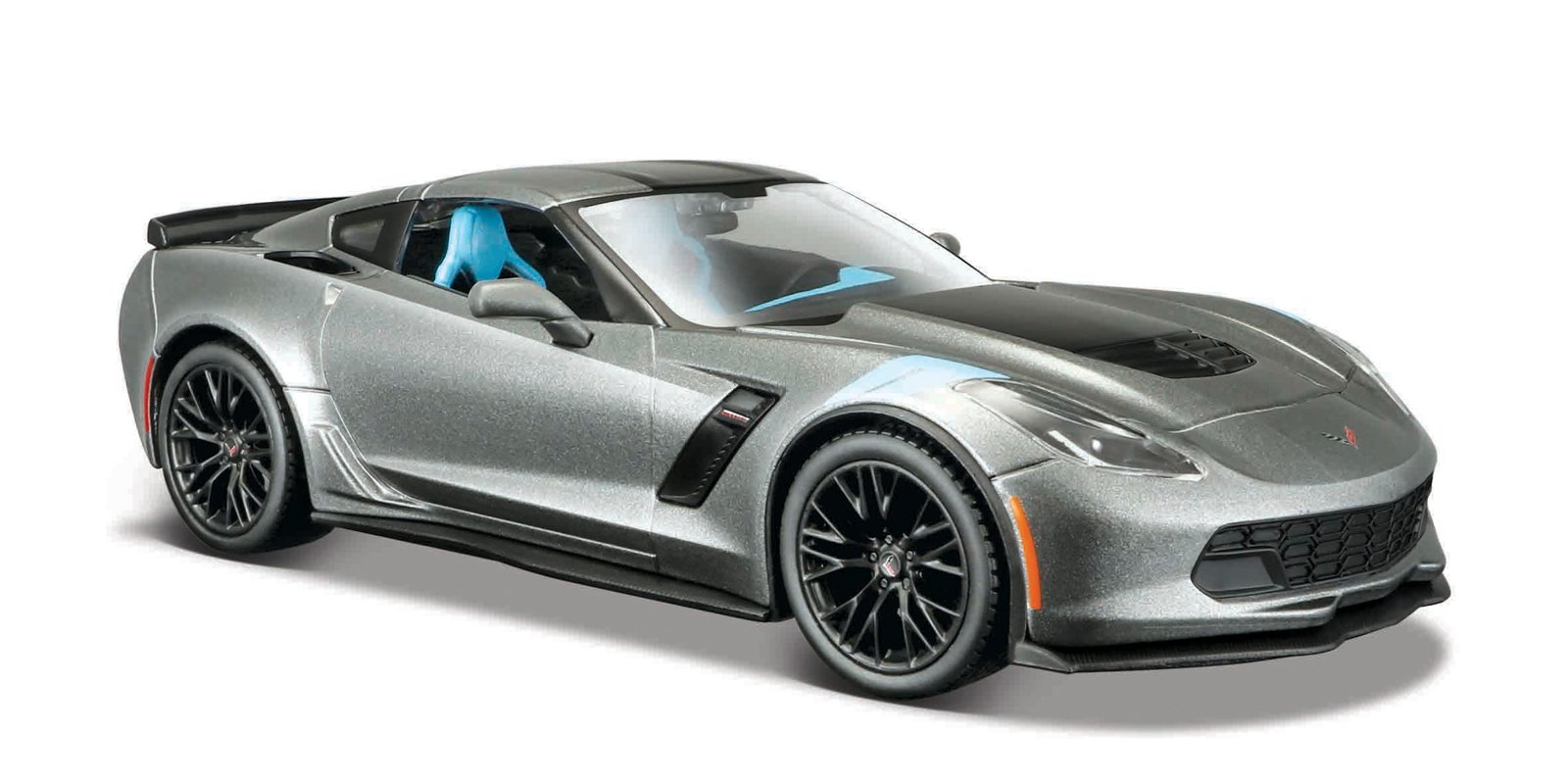 Maisto Corvette Grand Sport 2017, metal šedá, 1:24