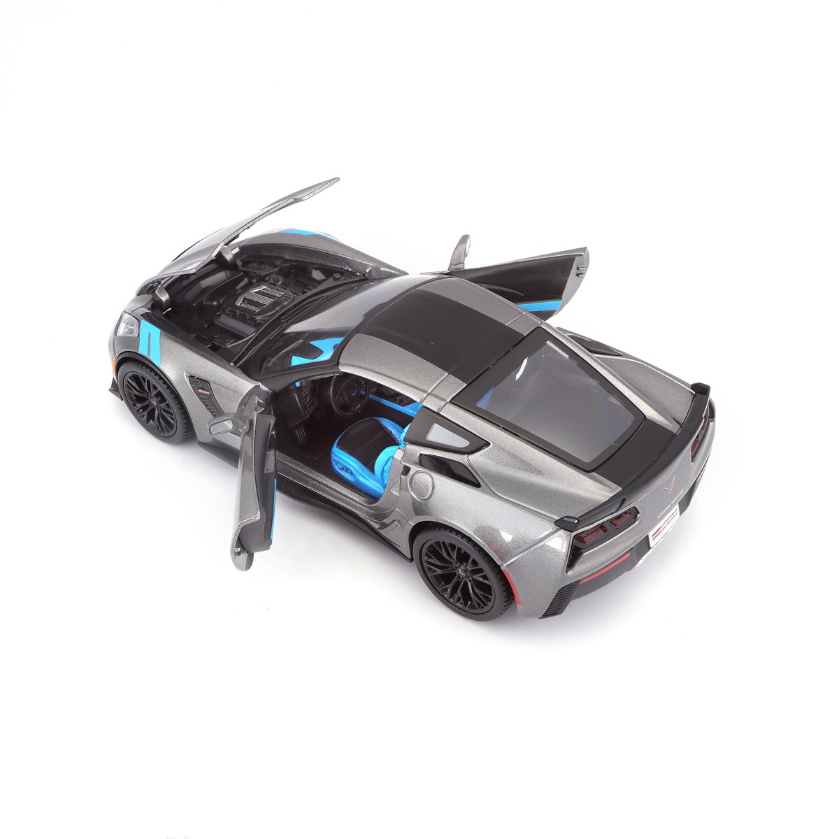 Maisto Corvette Grand Sport 2017, metal šedá, 1:24