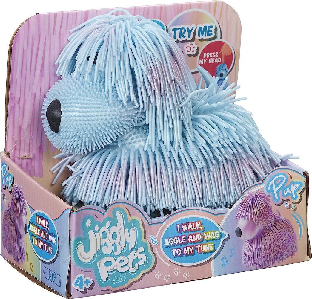 Jiggly perleťový pejsek modrý 16cm