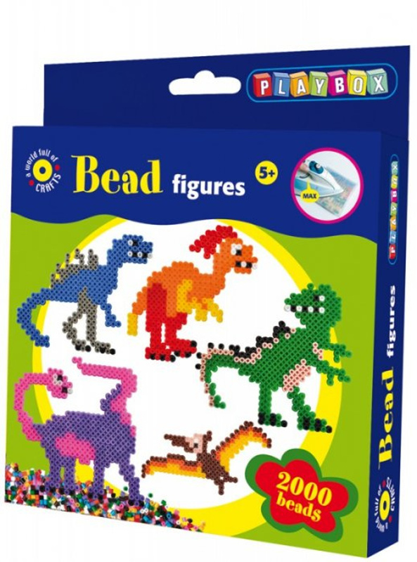 Playbox zažehlovací korálky Dinosauři, 2000 ks korálků