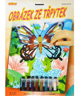 ArtLover obrázek ze třpytek  - Motýl