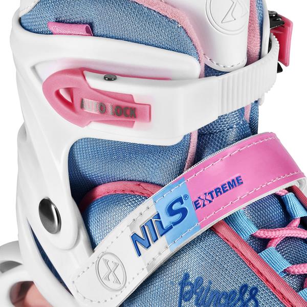 Kolečkové brusle NILS Extreme NA18168A Princess bílé vel.M (35-38)