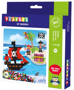 Playbox zažehlovací korálky Piráti, Sada 2000 ks korálků