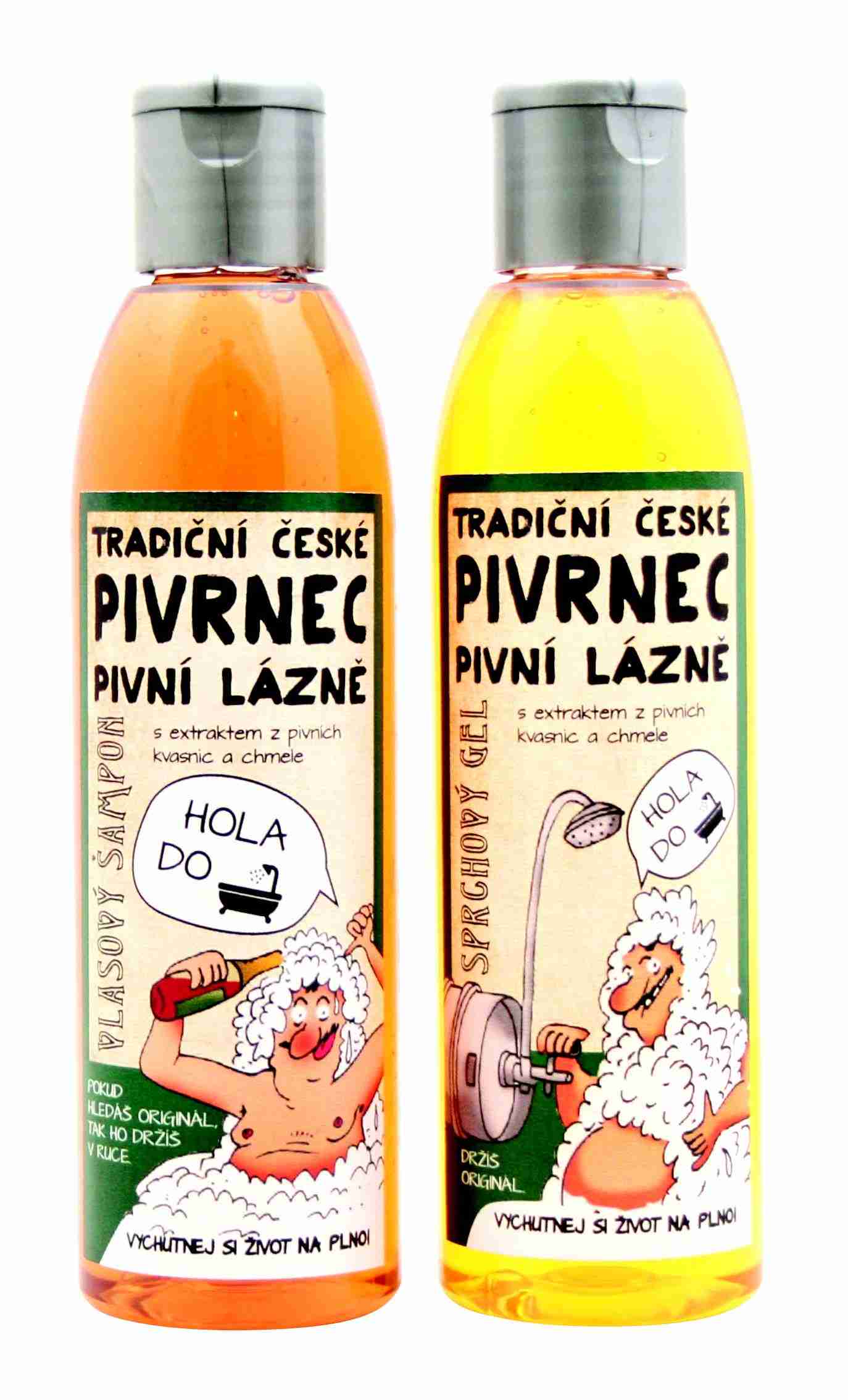 Kosmetická sada kniha Pivrnec, gel 200 ml a šampon 200 ml