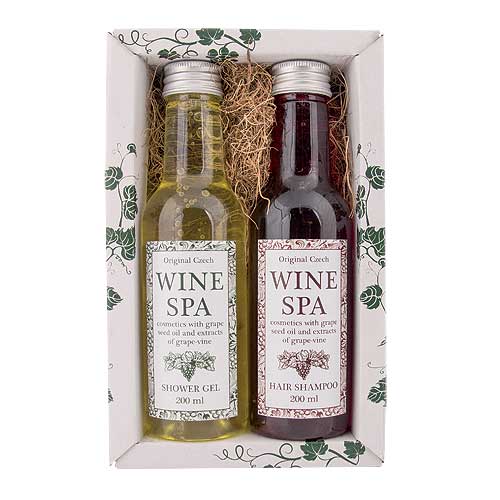 Kosmetika Wine Spa, gel 200 ml a šampon 200 ml