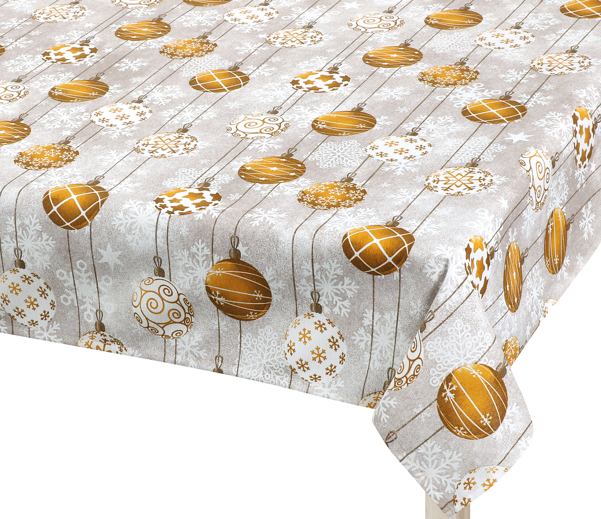 Bellatex Ubrus Vánoční koule zlatá - 120x140 cm